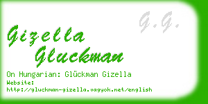 gizella gluckman business card